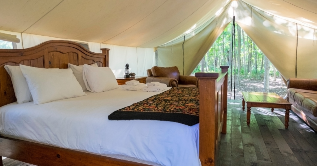 Camping vs Glamping have the ready made luxurious ready and waiting at the site